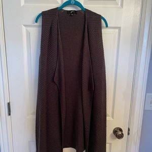 Duster length sweater vest
